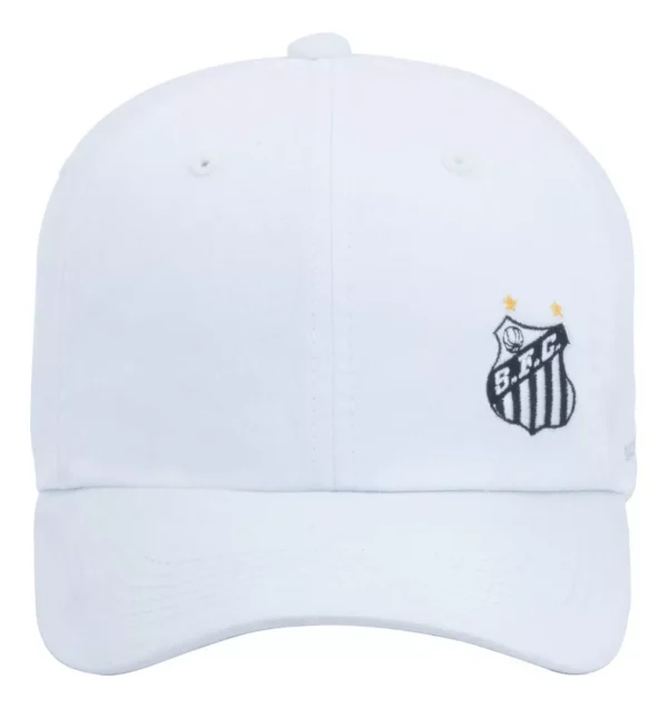 Boné Santos Branco 6 gomos Supercap Bordado