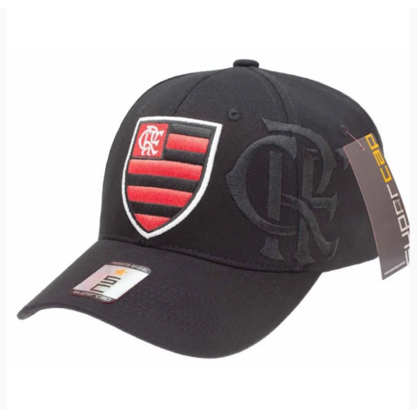 Boné Flamengo Zico Aba Curva Supercap Preto Bordado