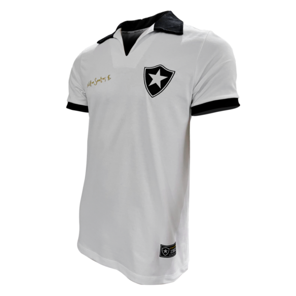 Camisa Botafogo Retrô Masculina Nilton Santos Branca - Image 2